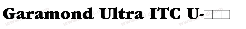 Garamond Ultra ITC U字体转换